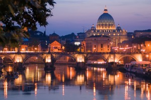 vatican at night